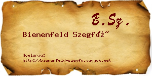 Bienenfeld Szegfű névjegykártya
